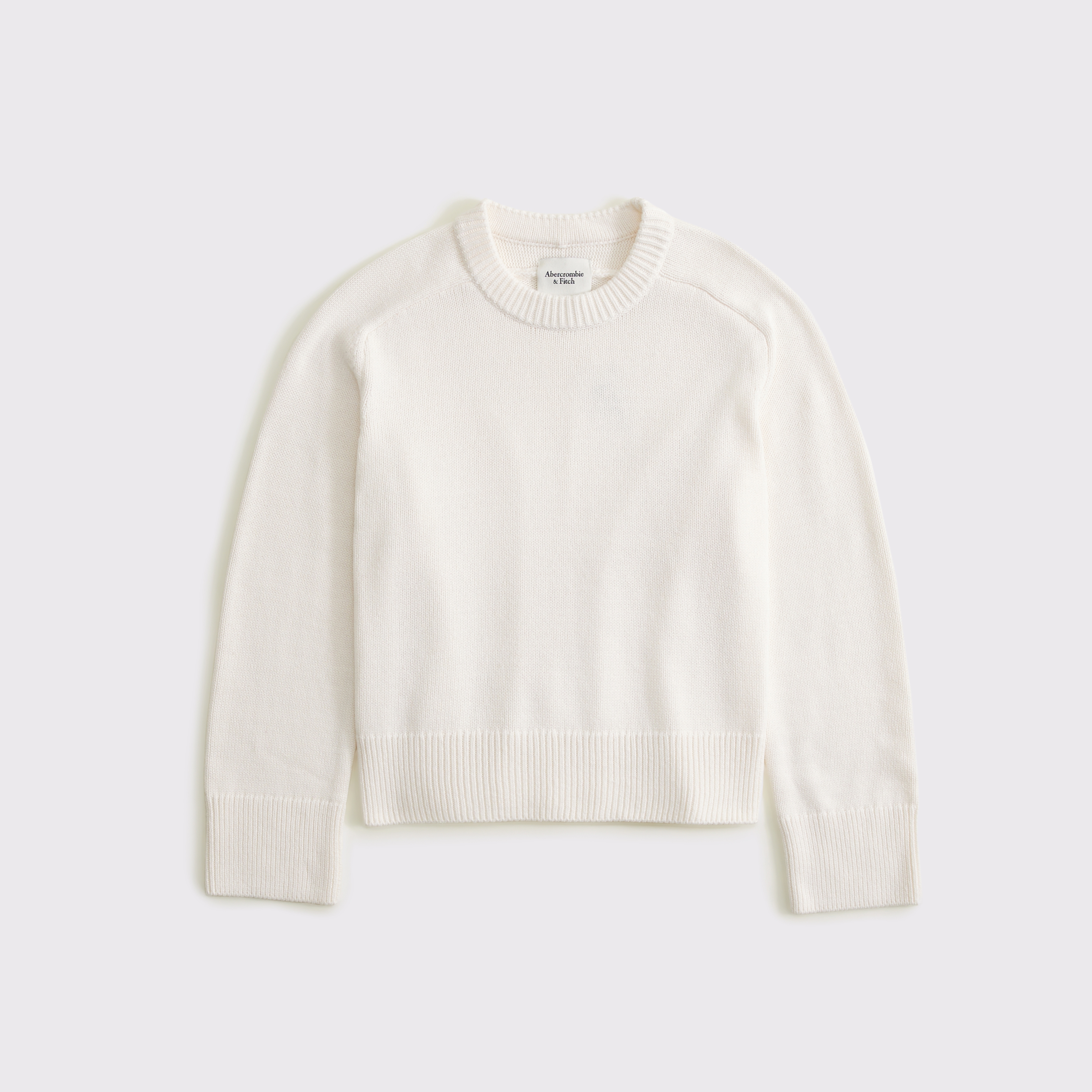 Abercrombie and Fitch パラトルーパー S ベージュ Women's The A&F Madeline Textural Crew Sweater | Women's