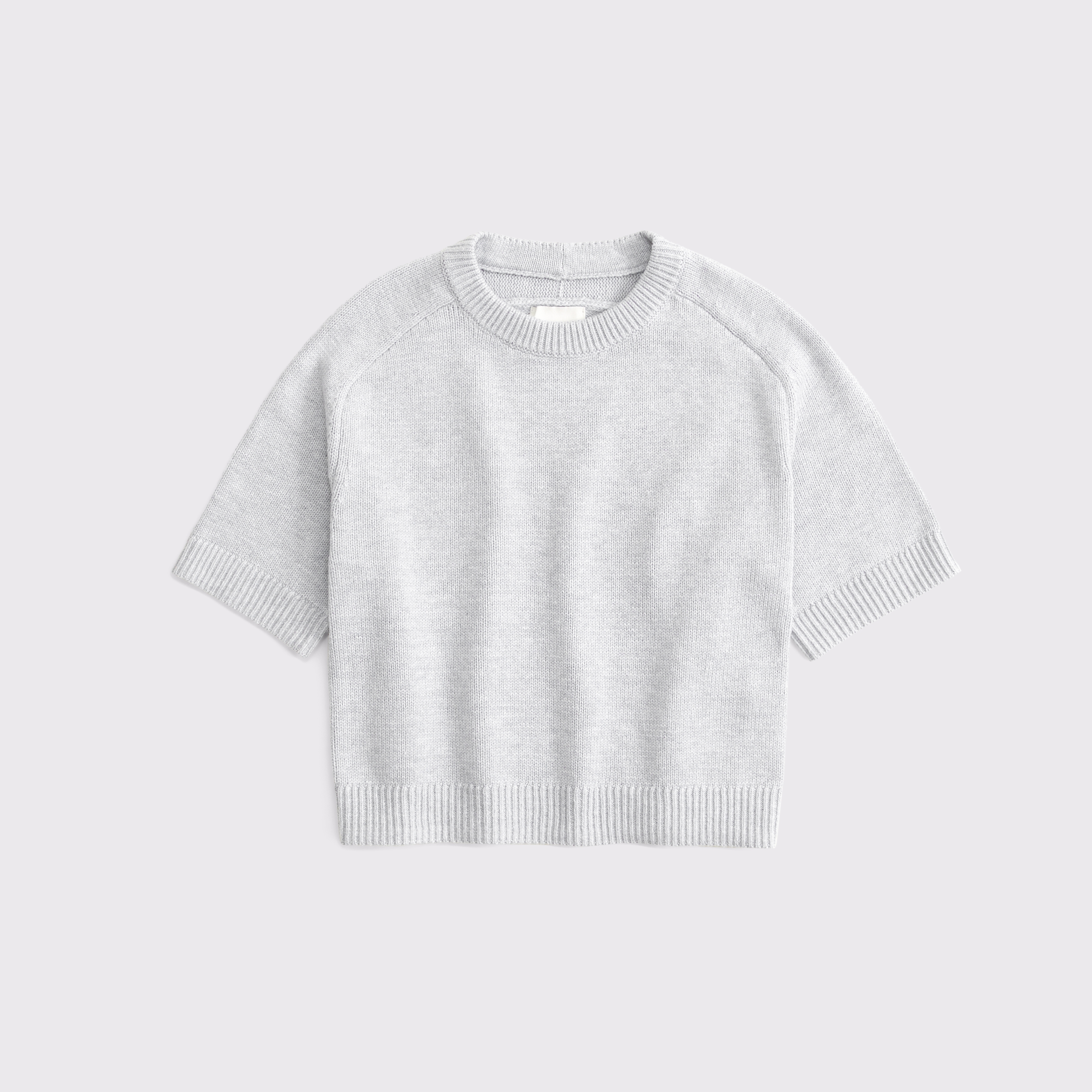 Abercrombie & Fitch The A&f Madeline Crew Sweater Tee In Gray