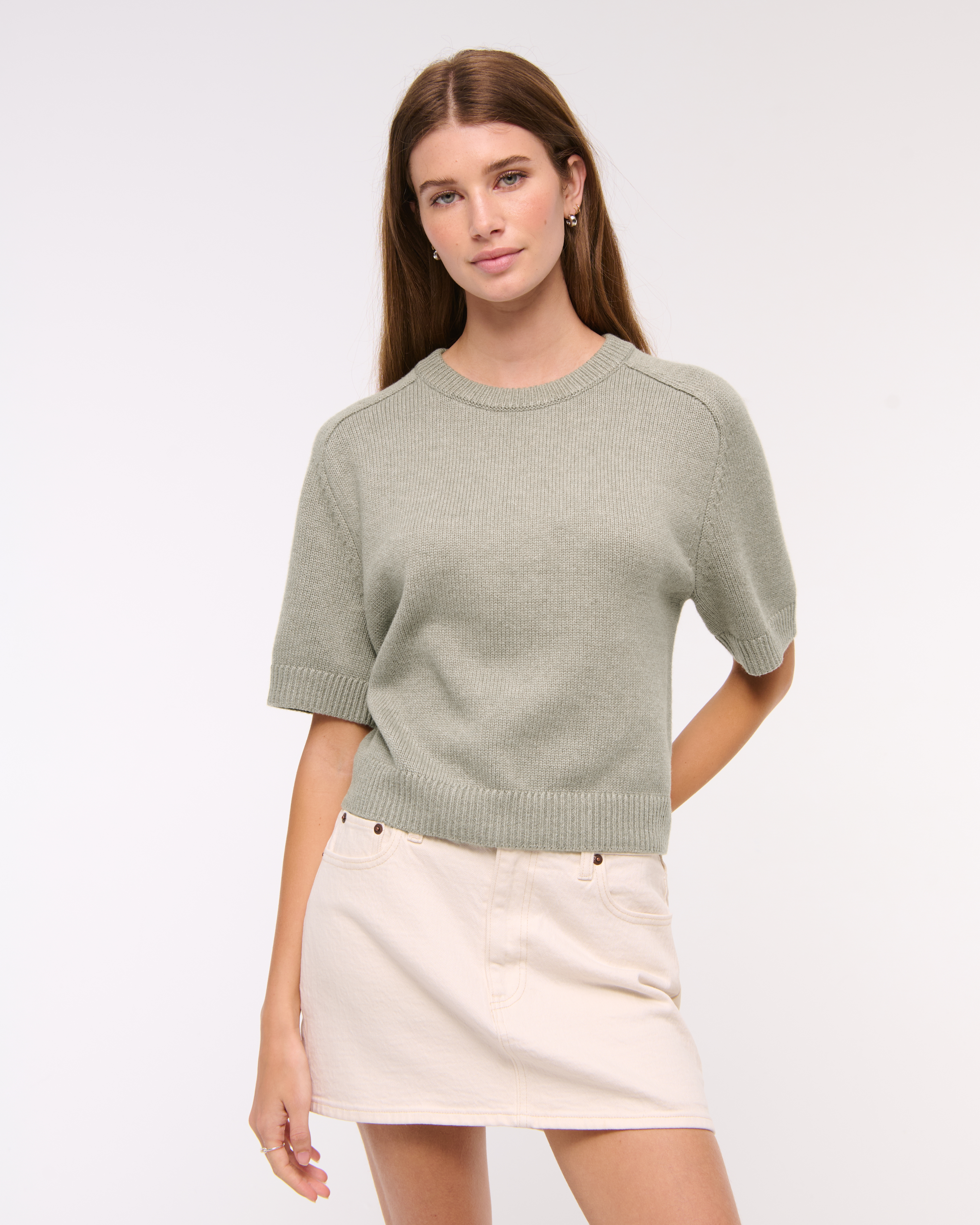 Abercrombie & Fitch The A&f Madeline Crew Sweater Tee