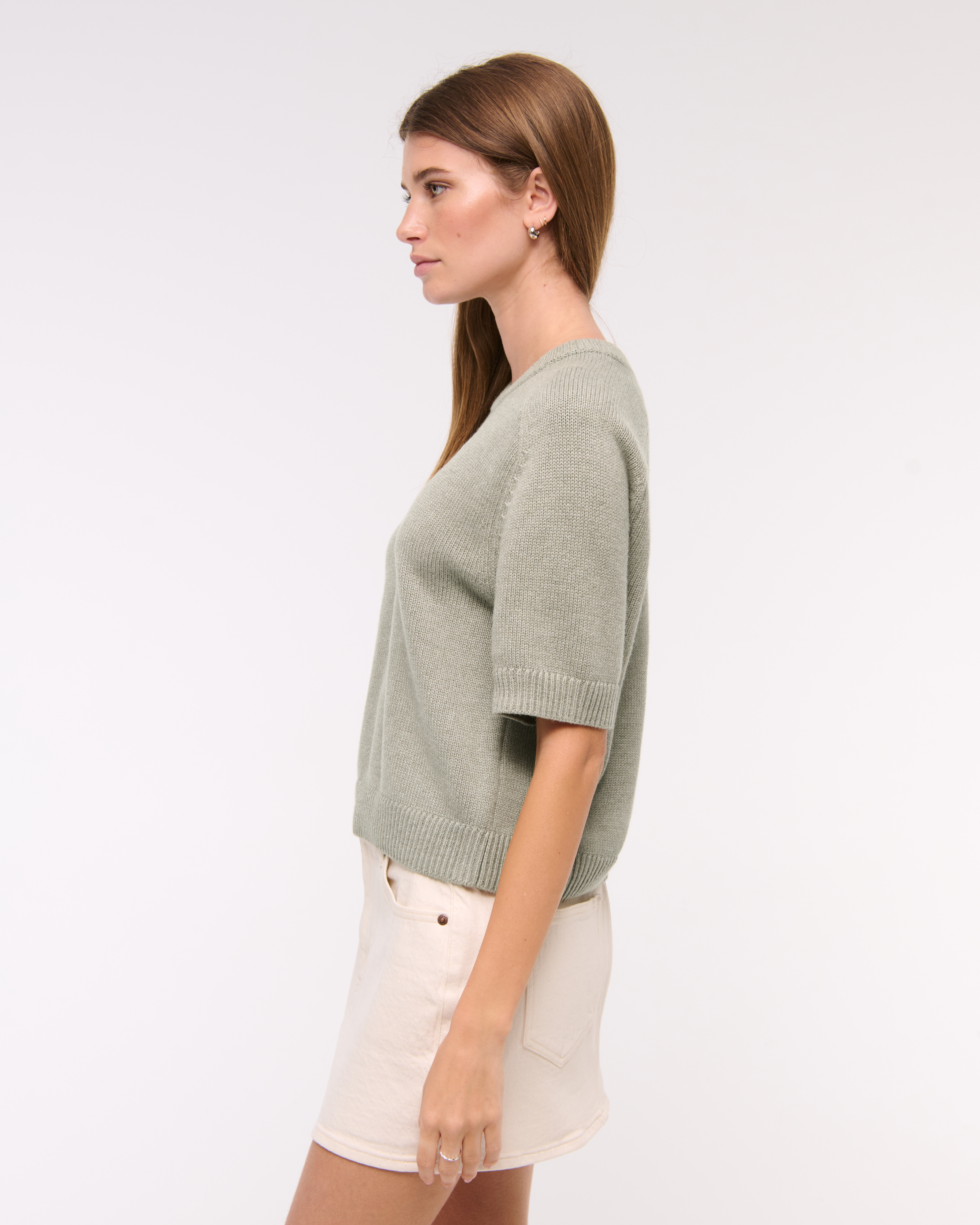 Abercrombie & Fitch The A&f Madeline Crew Sweater Tee