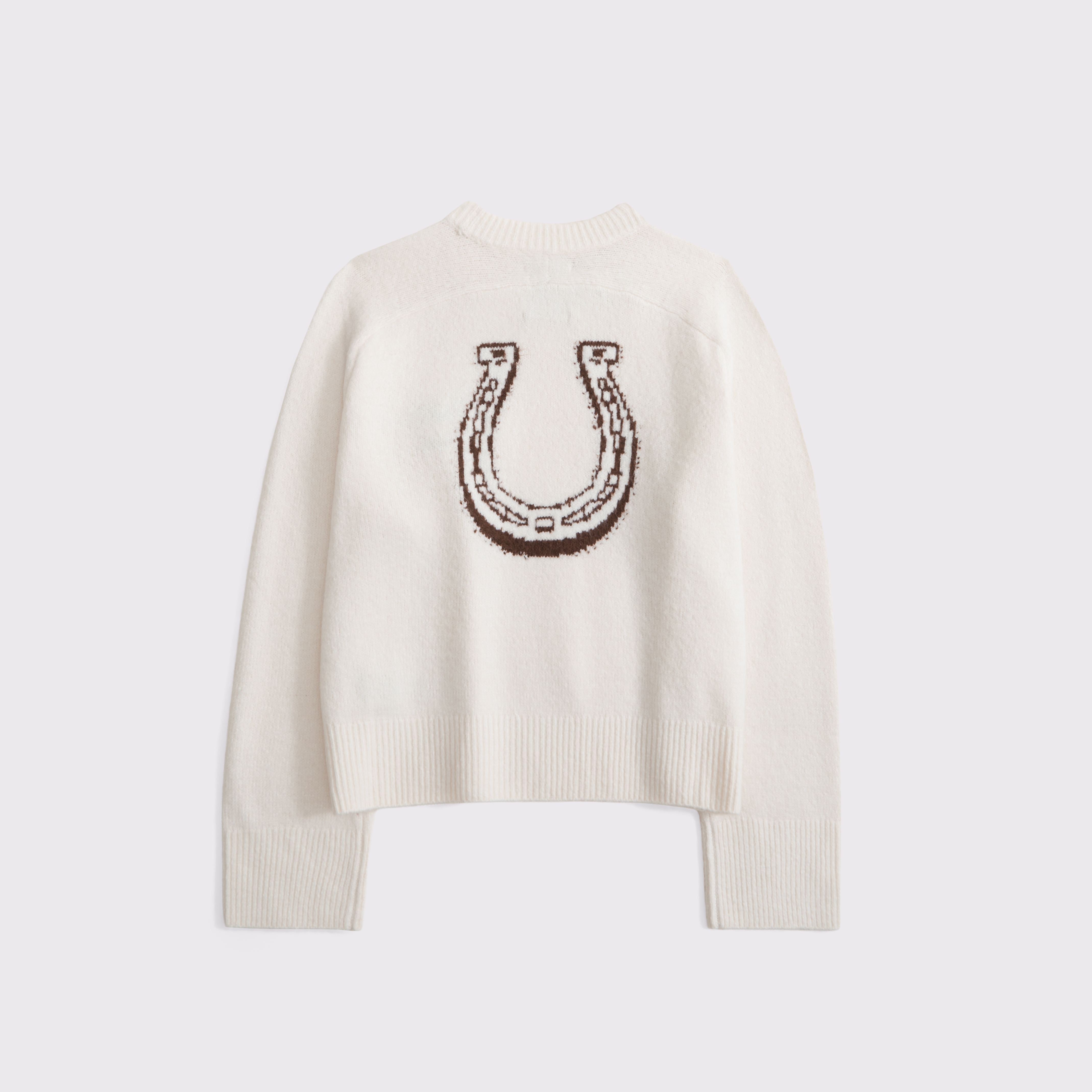 Abercrombie & Fitch The A&f Madeline Western Crew Sweater In White