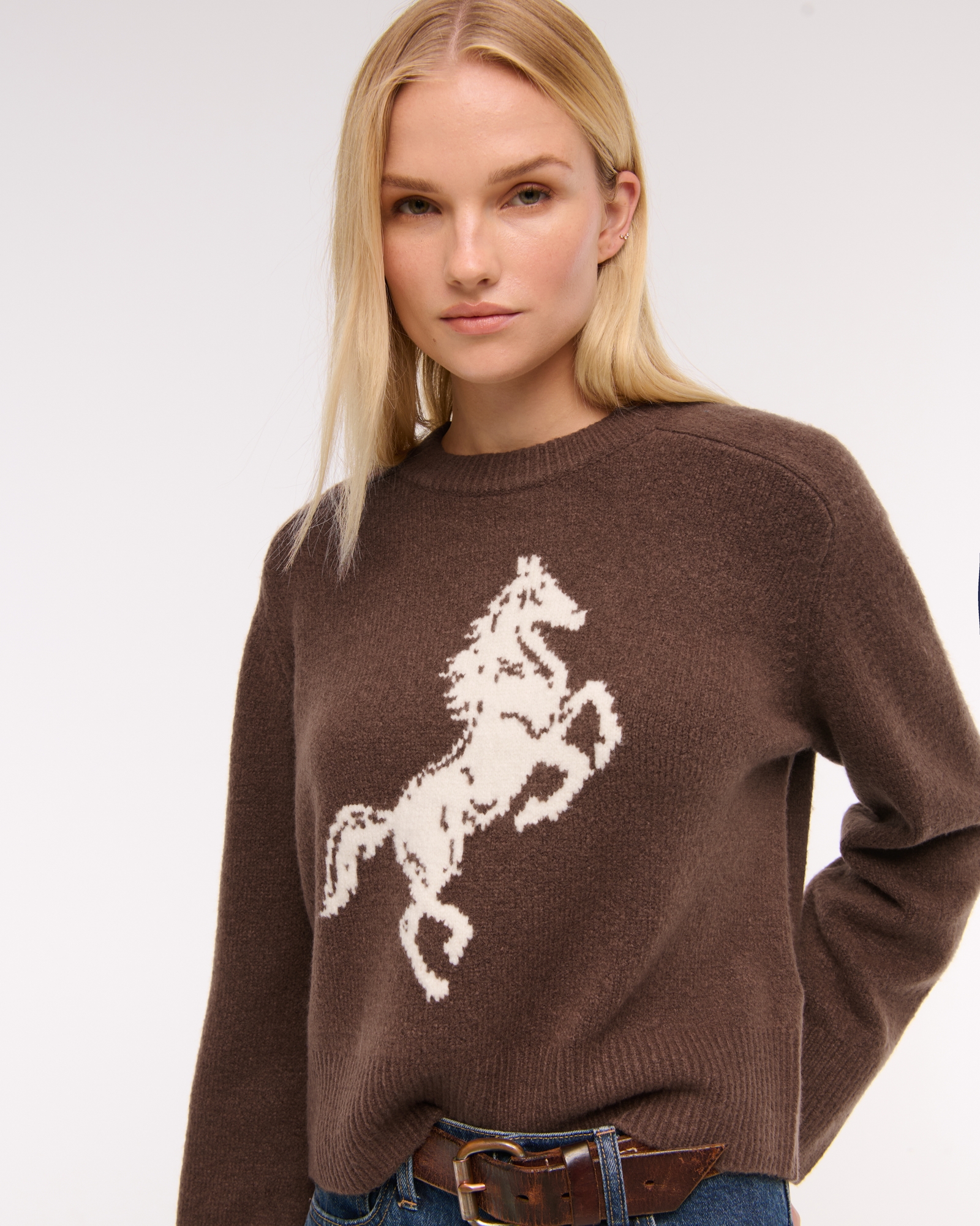 The A&F Madeline Textural Crew Sweater