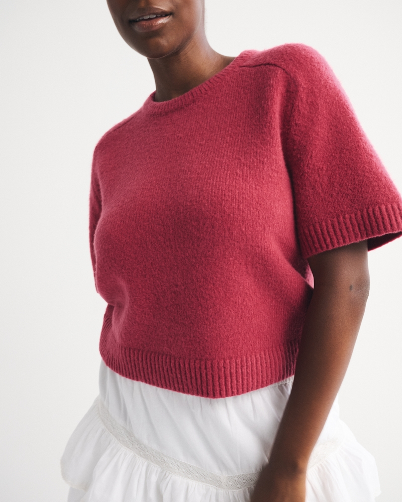 The A&F Madeline Textural Crew Sweater Tee