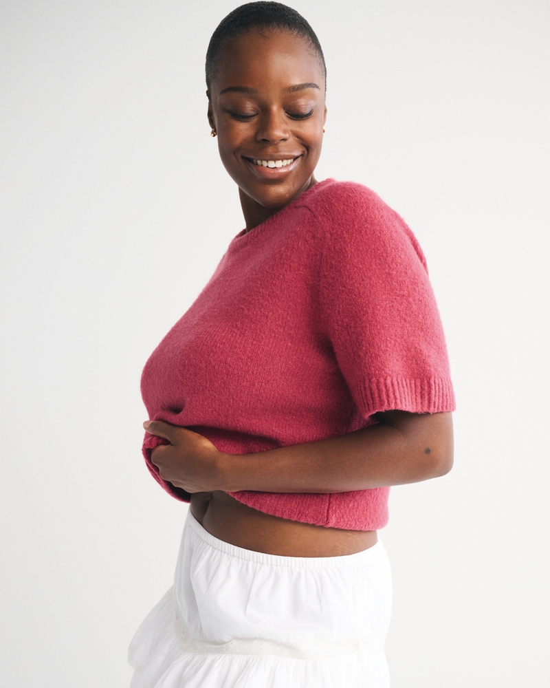 The A&F Madeline Textural Crew Sweater Tee