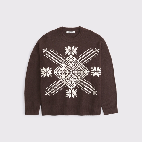 Женские свитеры Abercrombie & Fitch Dad Lace-Up Crew Sweater