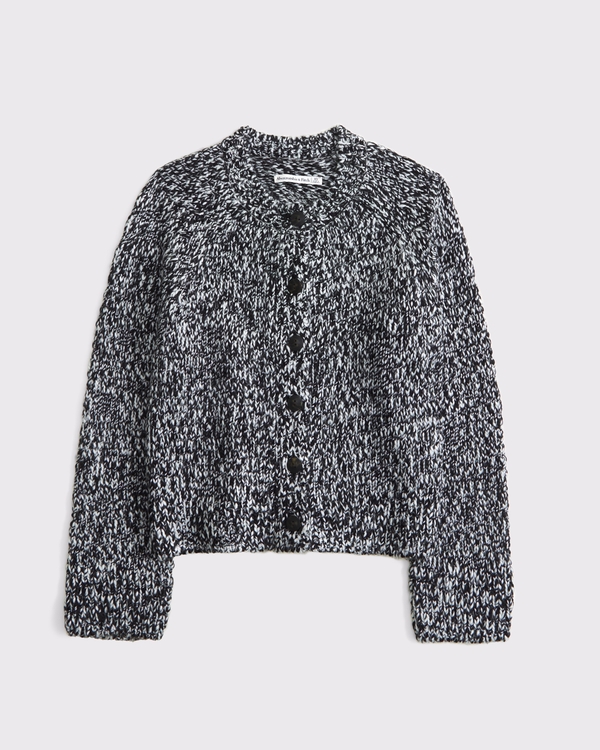Marled Crew Cardigan, Multicolor view 1