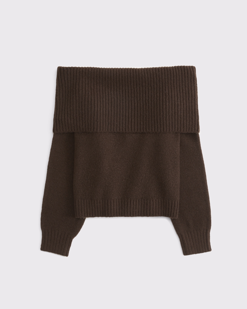 Boucle Off-The-Shoulder Sweater