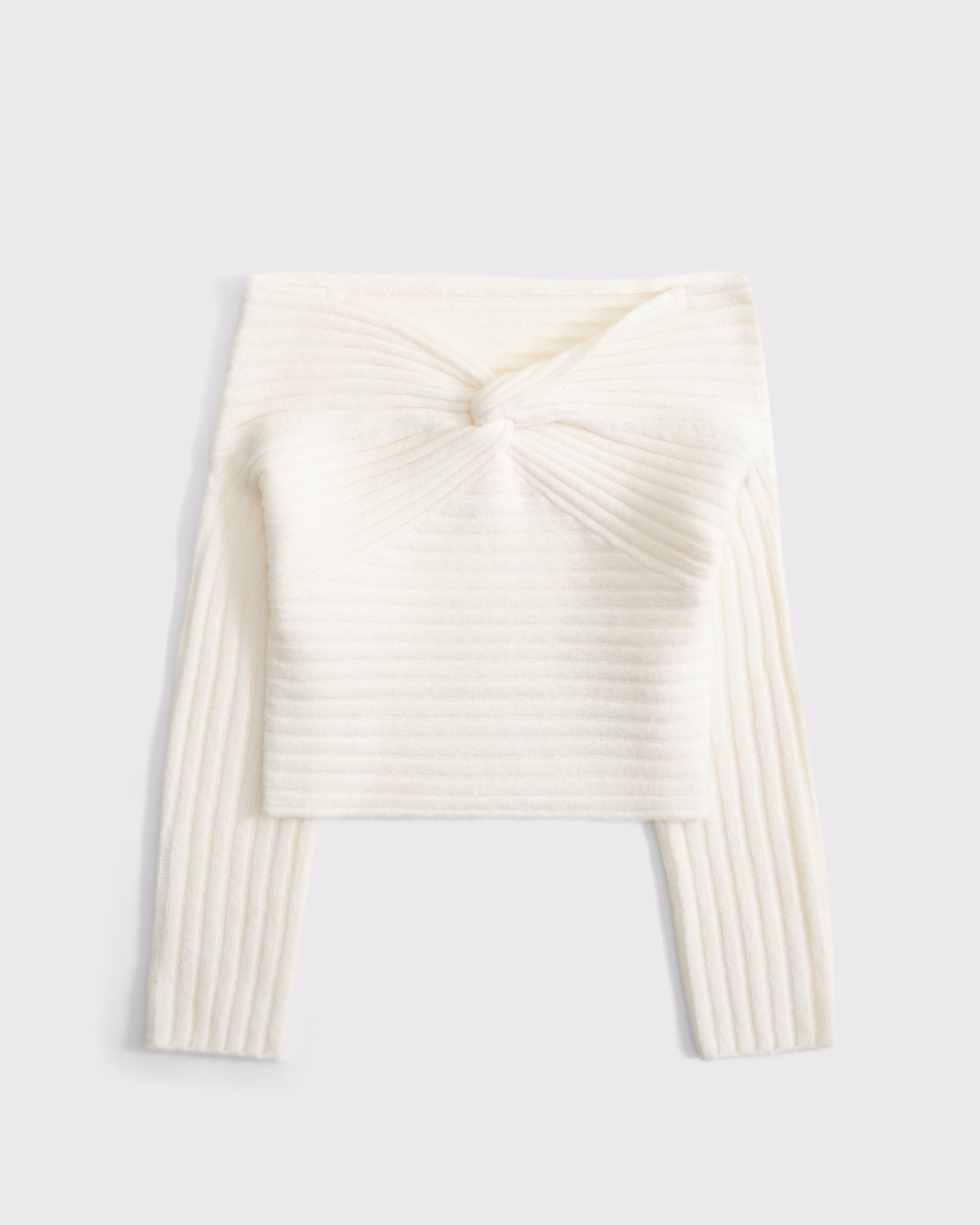 Off-The-Shoulder Twist Sweater