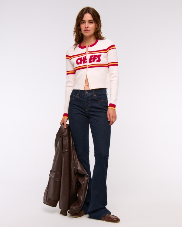 Kansas City Chiefs Shrunken Cardigan, Chiefs view 2