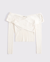 Wrapped Off-The-Shoulder Sweater