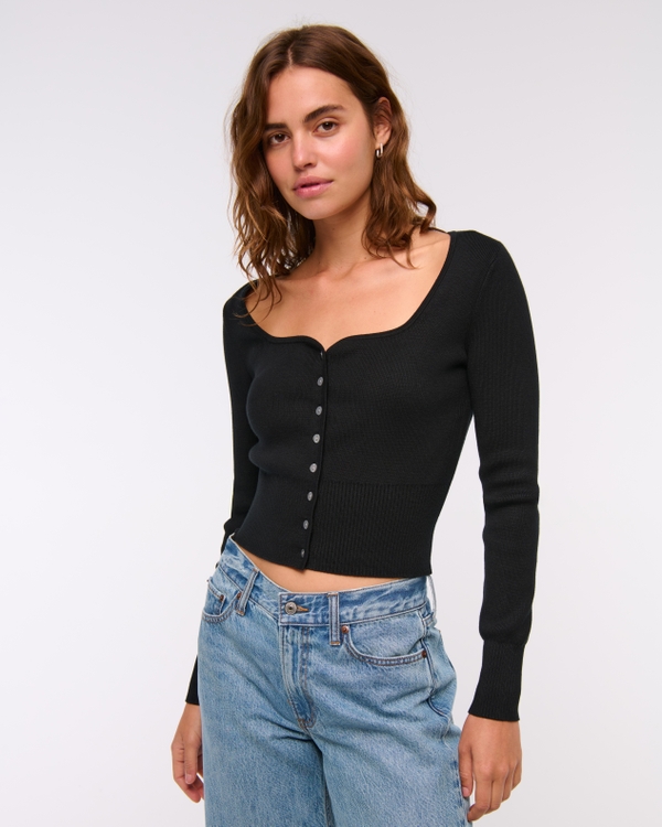 Sweetheart Cardigan, Black view 1
