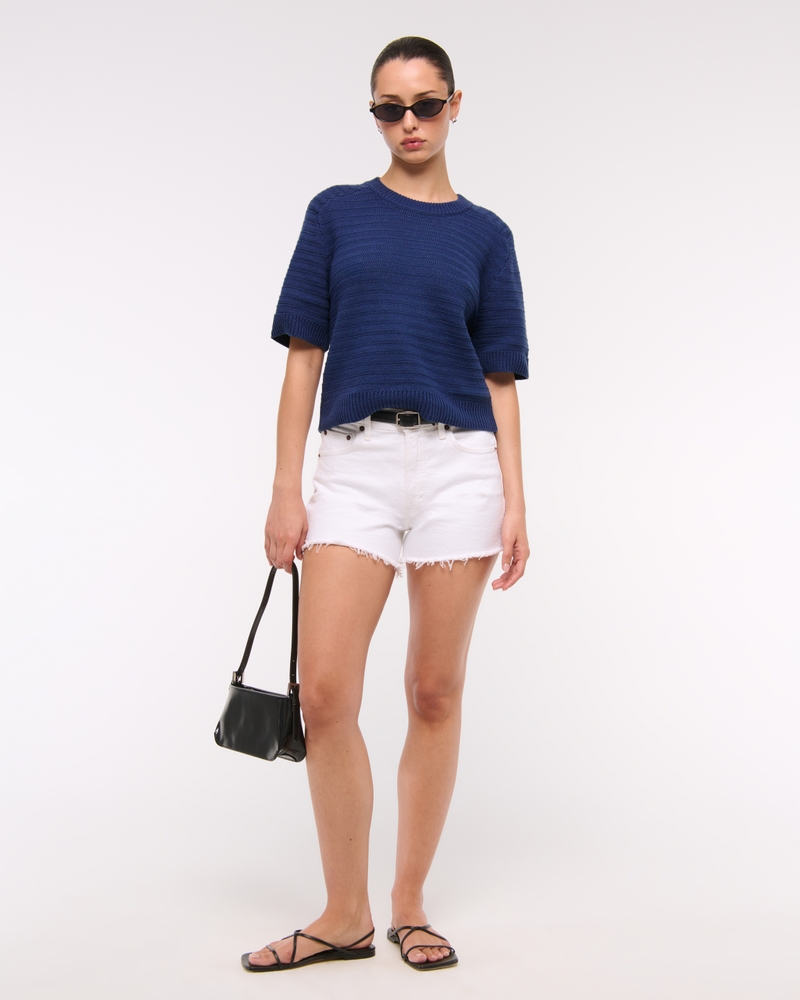 The A&F Madeline Textural Crew Sweater Tee