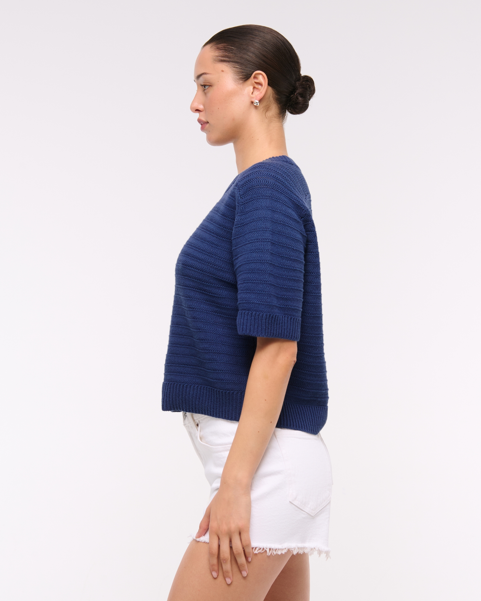 The A&F Madeline Textural Crew Sweater Tee