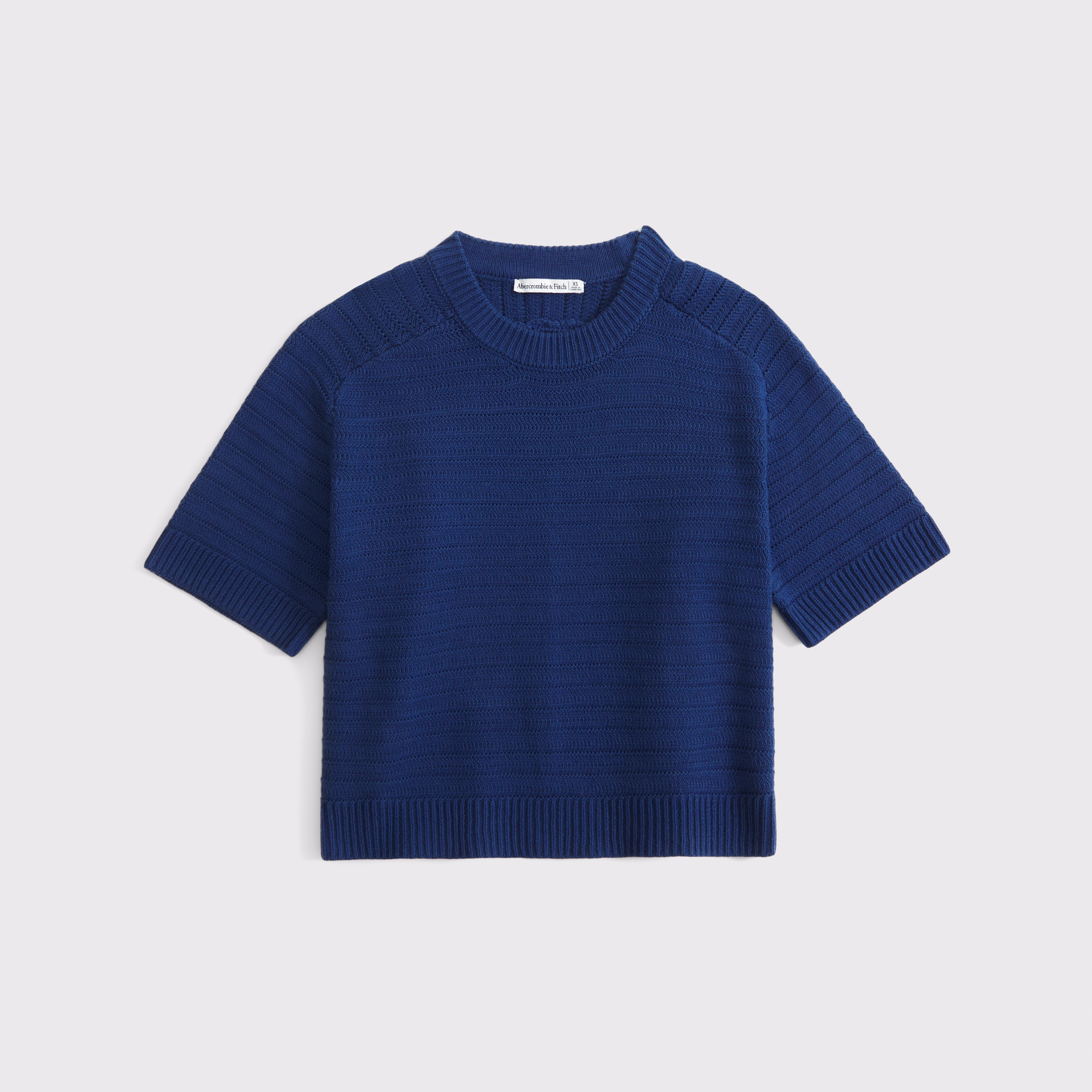 Women's The A&F Madeline Textural Crew Sweater Tee | Women's