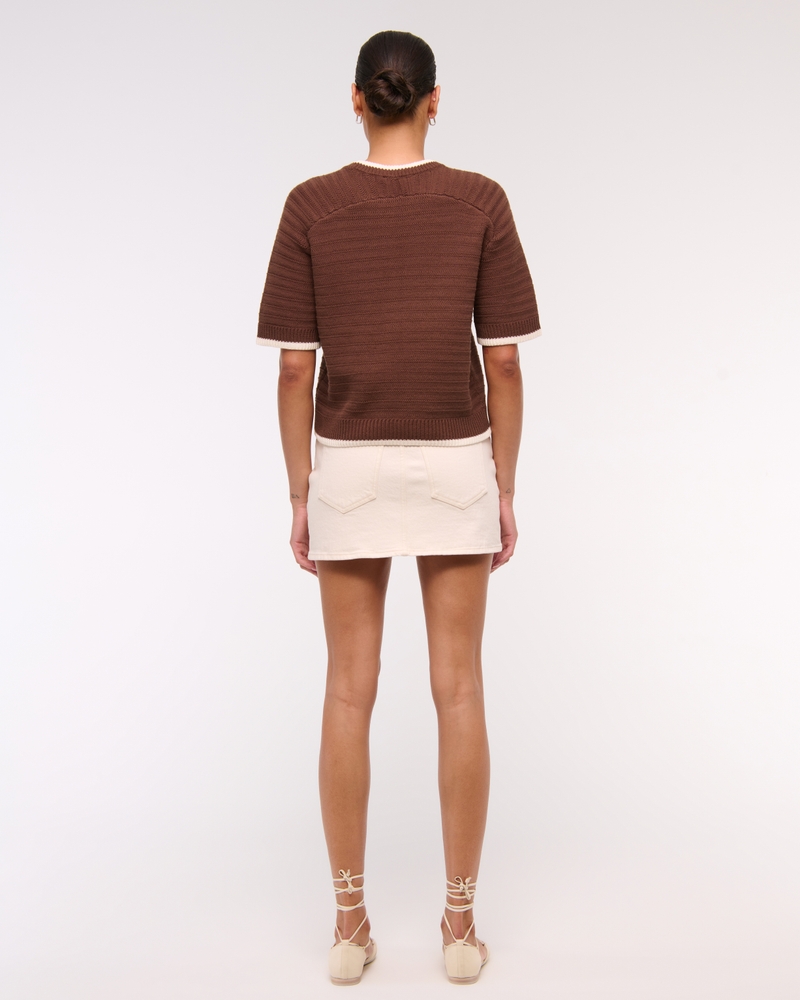 The A&F Madeline Textural Crew Sweater Tee