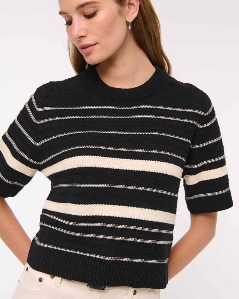 The A&F Madeline Textural Crew Sweater Tee