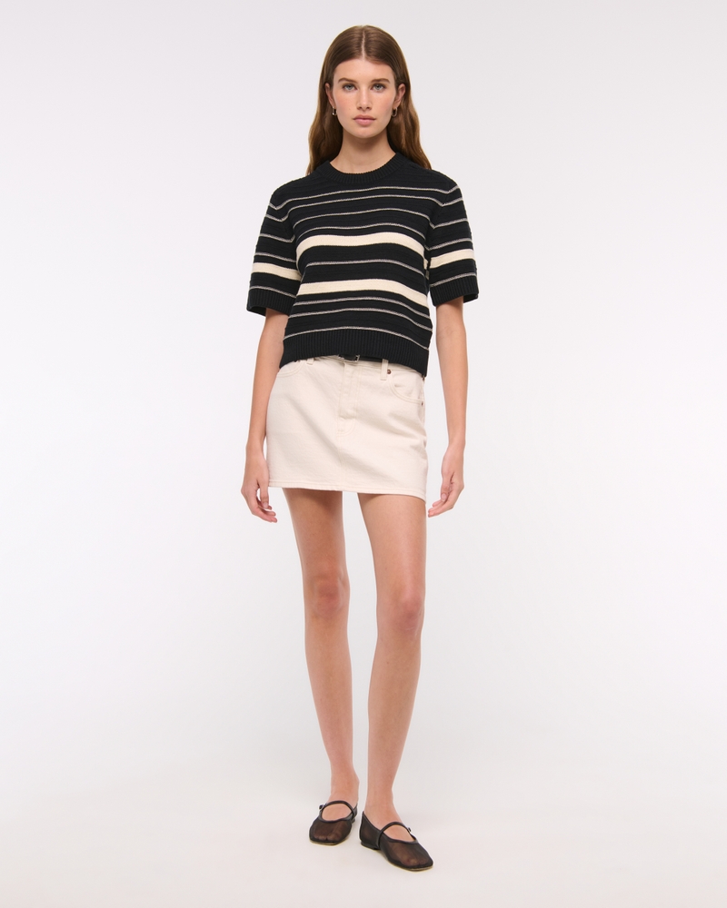 The A&F Madeline Textural Crew Sweater Tee