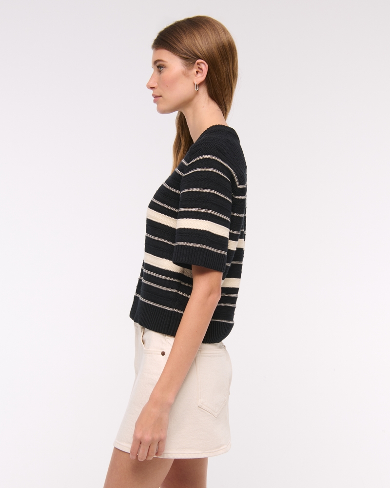 The A&F Madeline Textural Crew Sweater Tee