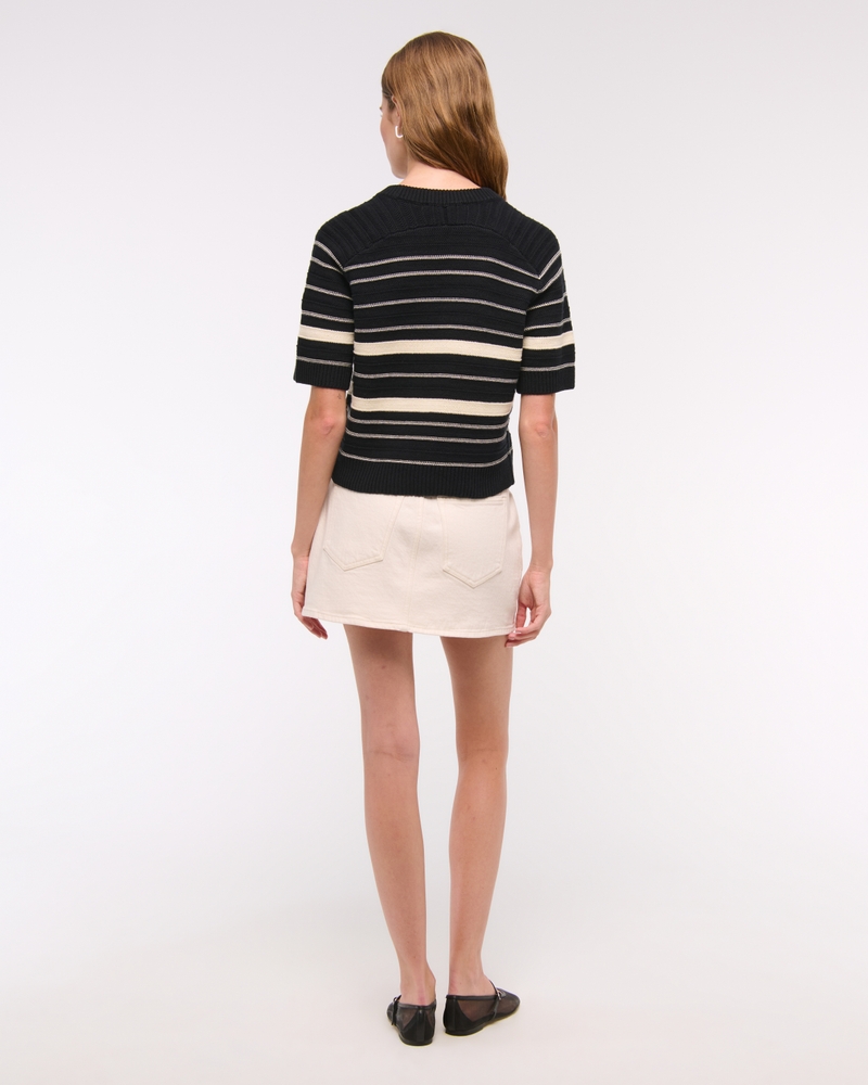 The A&F Madeline Textural Crew Sweater Tee