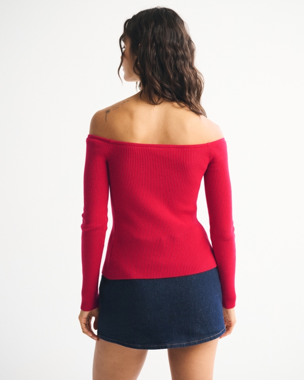 Off-The-Shoulder Button-Through Top