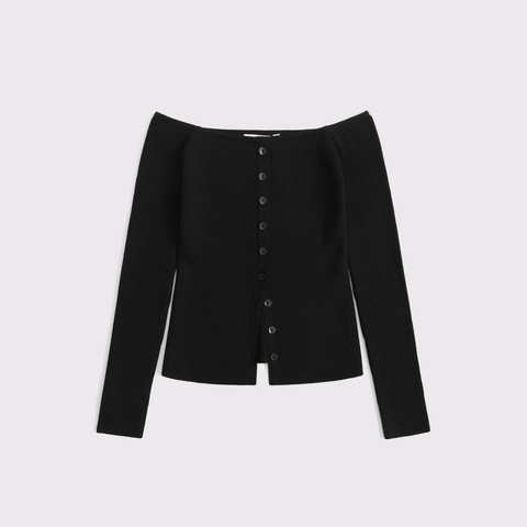 Женские топы Abercrombie & Fitch Off-The-Shoulder Button-Through Top