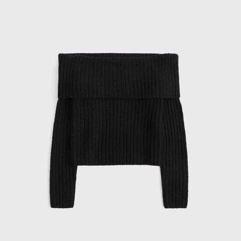 Женские свитеры Abercrombie & Fitch Ribbed Foldover Off-The-Shoulder Sweater