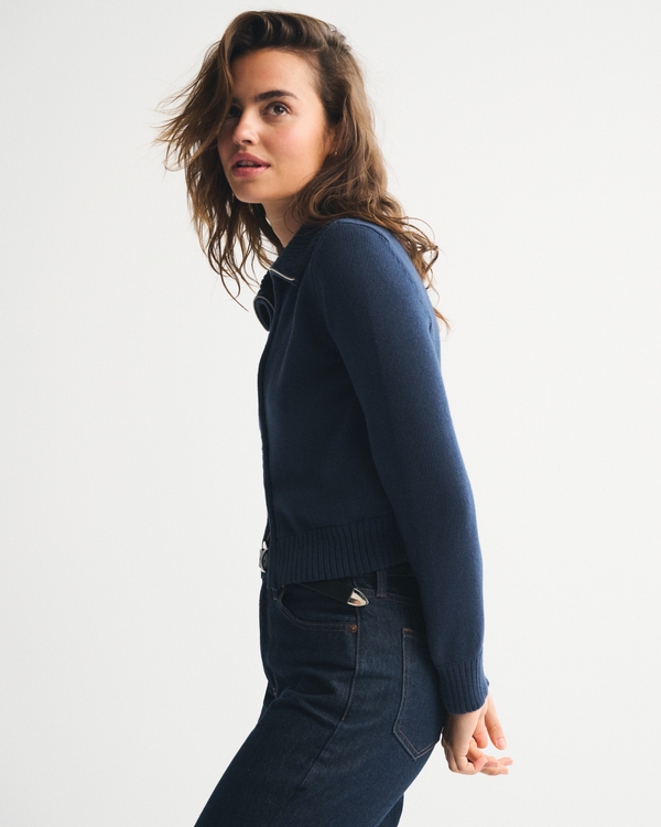 Double Zipper Cardigan