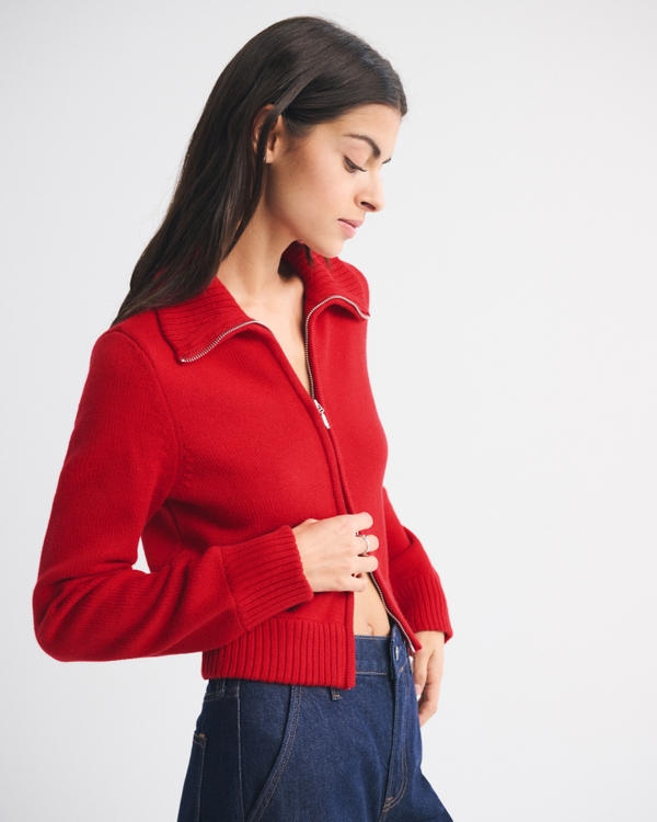 Double Zipper Cardigan