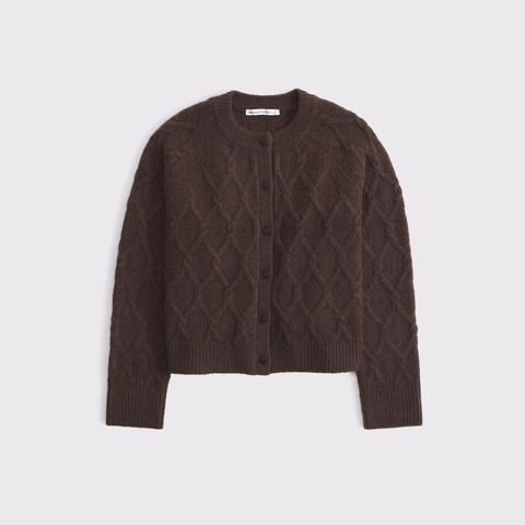 Женские кардиганы Abercrombie & Fitch Cable-Knit Crew Cardigan