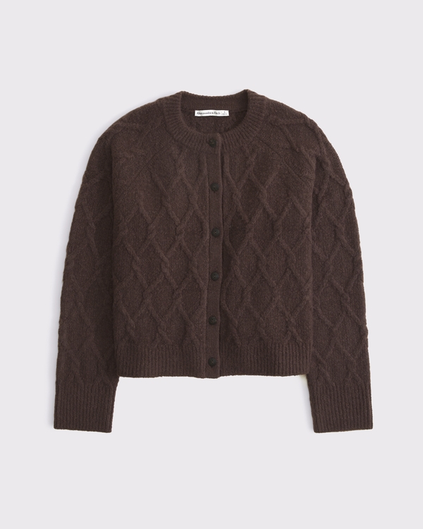 Women's Cable-Knit Crew Cardigan | Women's Tops | Abercrombie.com