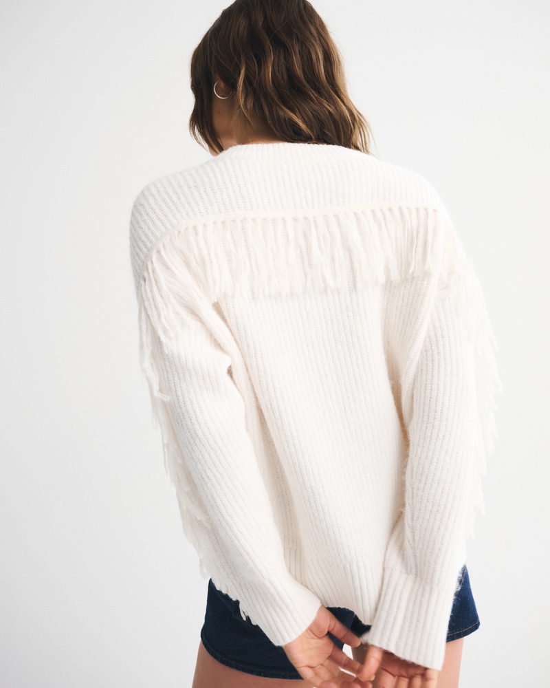 Fringe Dad V-Neck Sweater