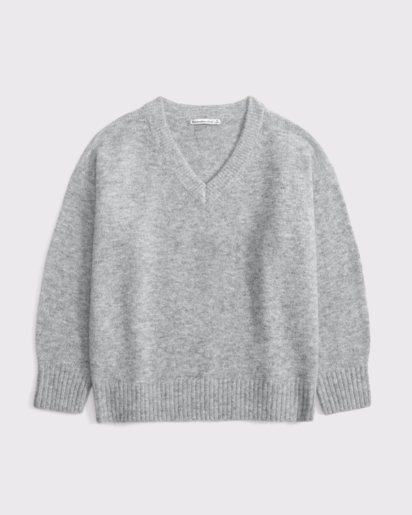 Dad V-Neck Sweater, Gray view 1