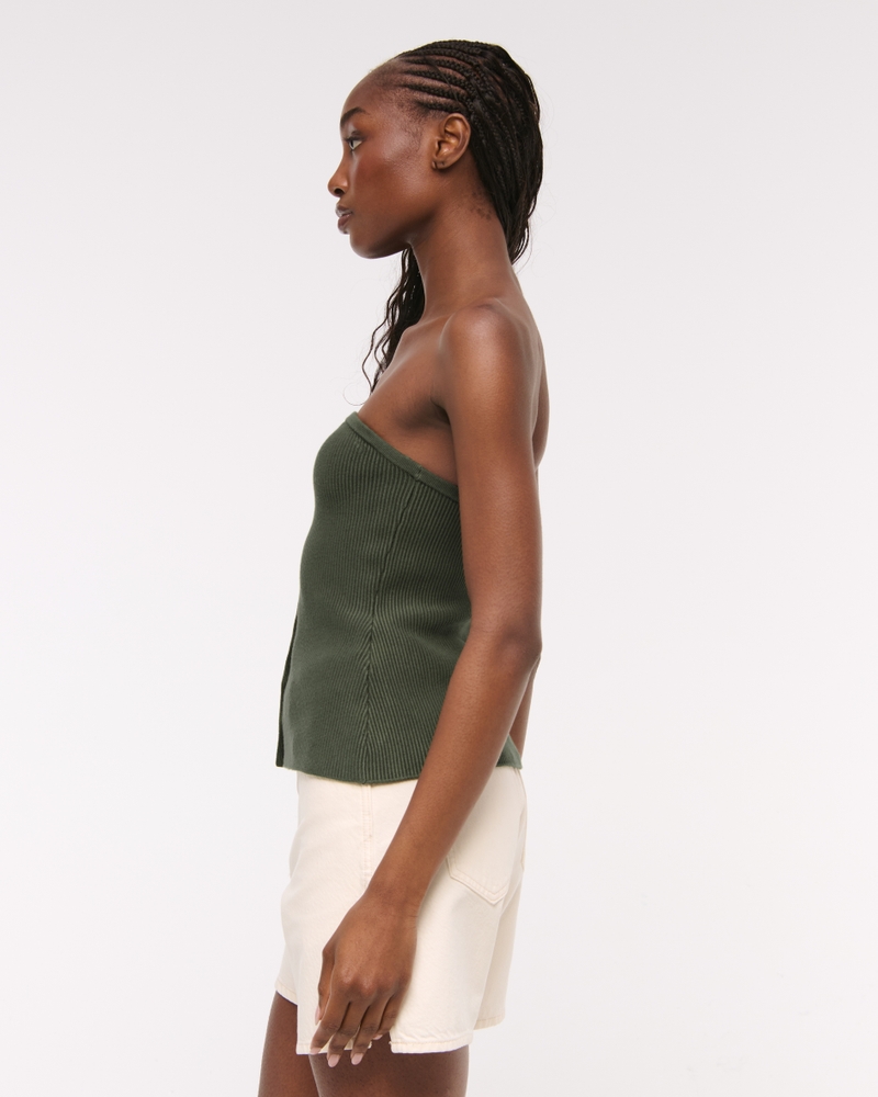 Ottoman Button-Front Tube Top