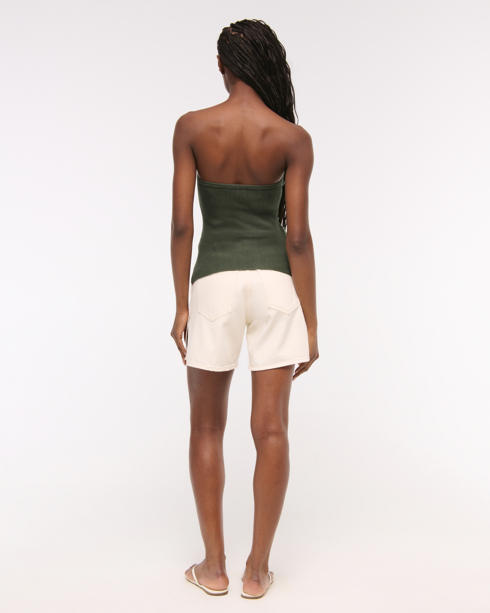 Ottoman Button-Front Tube Top