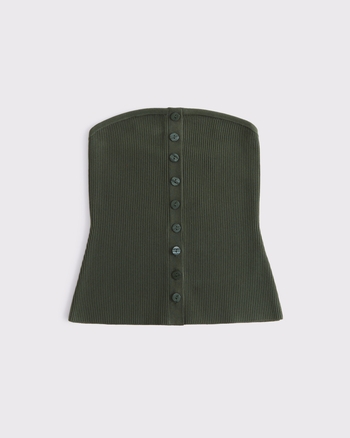 Ottoman Button-Front Tube Top