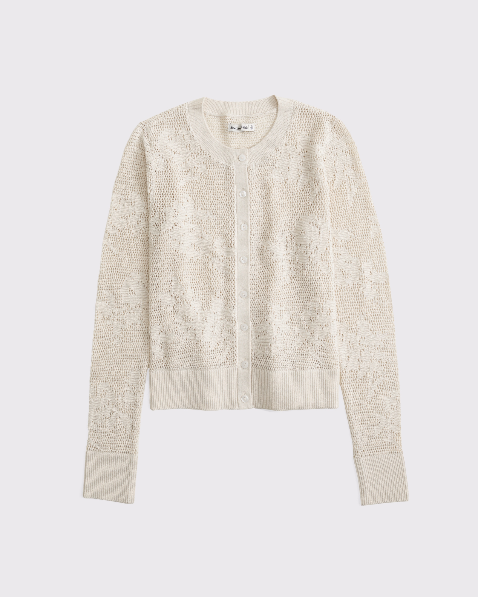 Floral Open-Stitch Cardigan