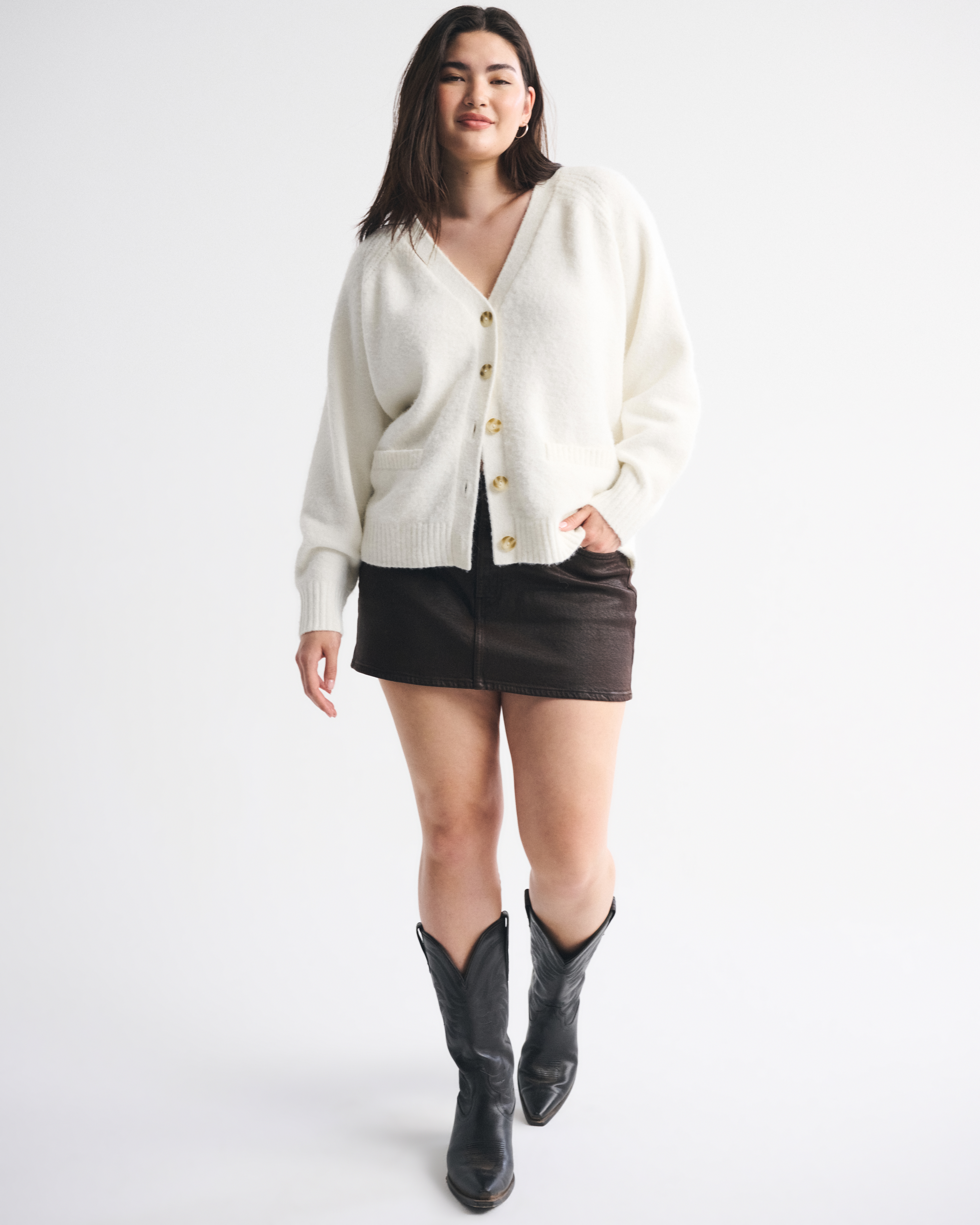 Женские кардиганы Abercrombie & Fitch Dad V-Neck Cardigan — фото 3