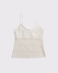 Camisole à col en V de style crochet