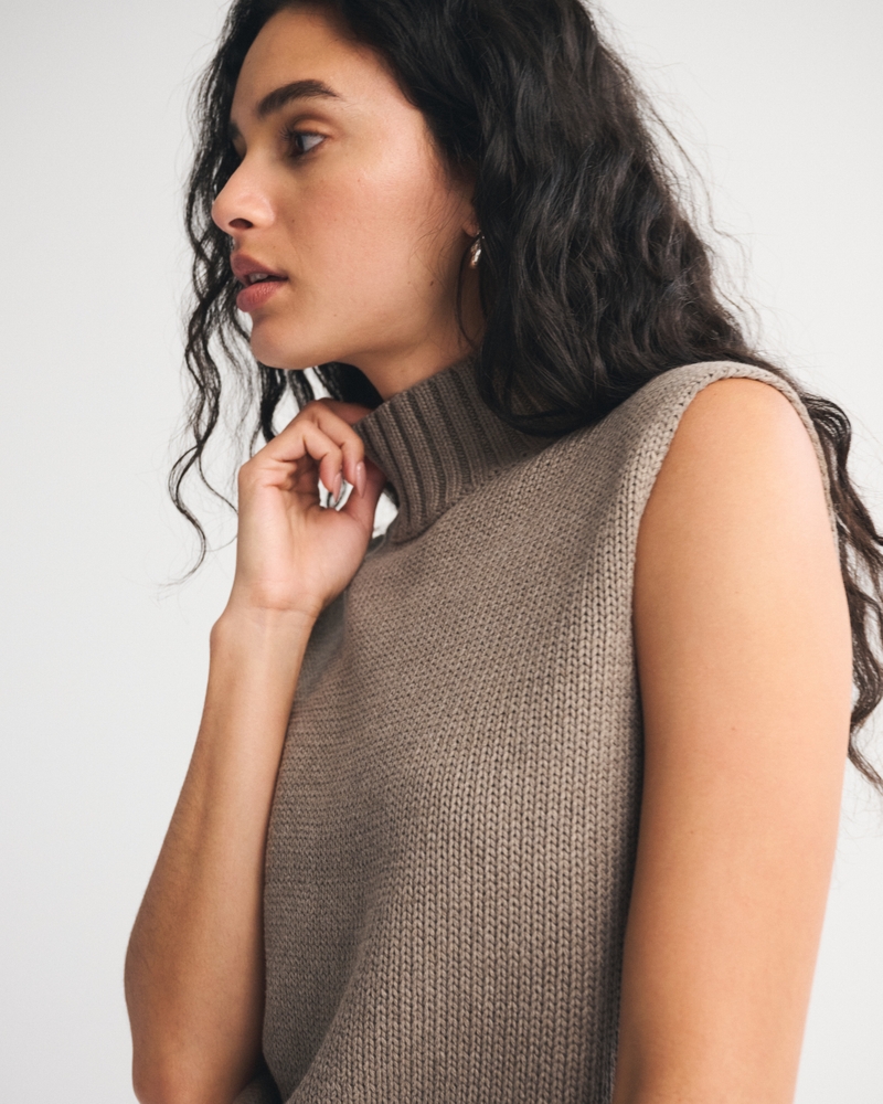 Mockneck Sweater Shell Top