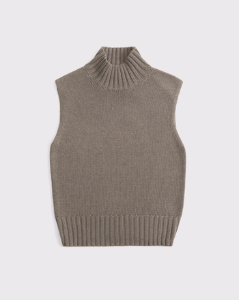 Mockneck Sweater Shell Top
