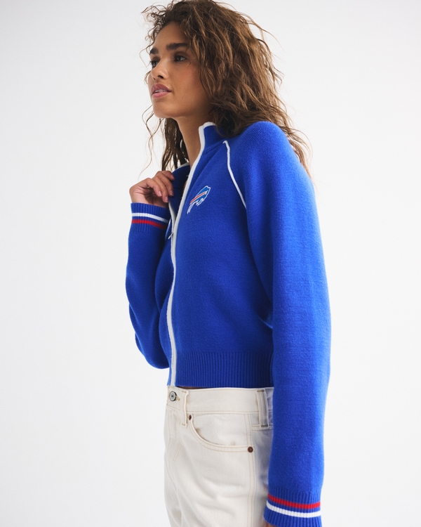 NFL ビルズ ジップアップカーディガン Women's Buffalo Bills Mockneck Zipper Cardigan | Women's Tops