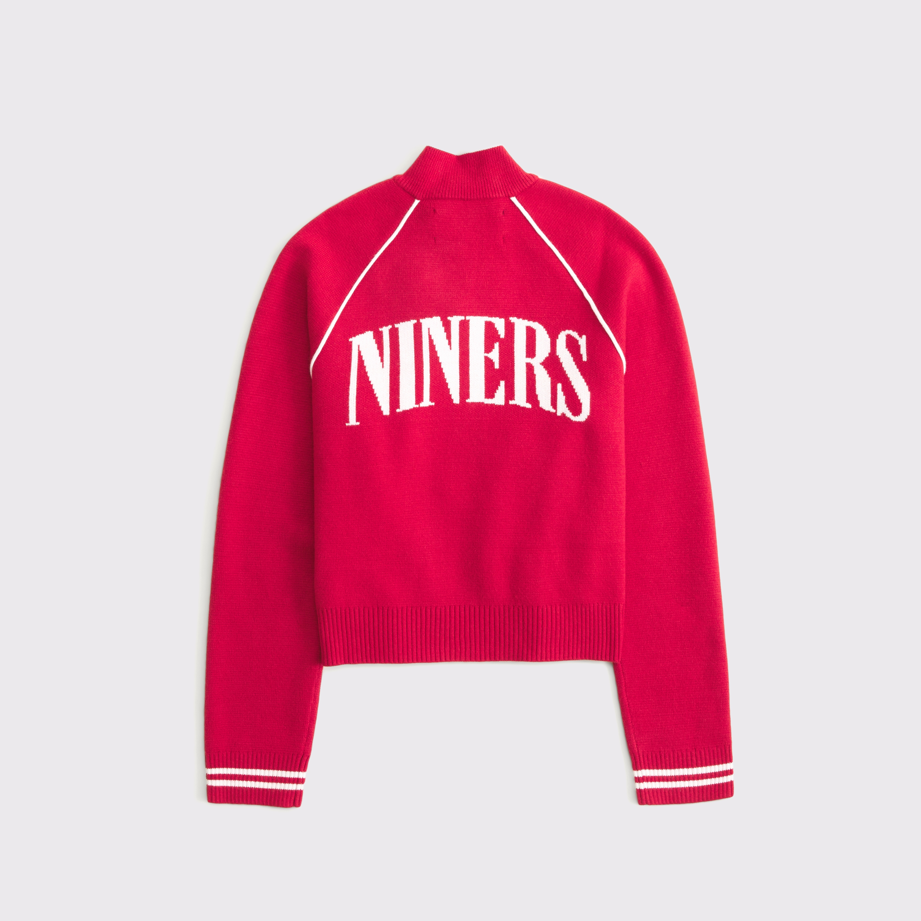 Women's San Francisco 49ers Mockneck Zipper Cardigan