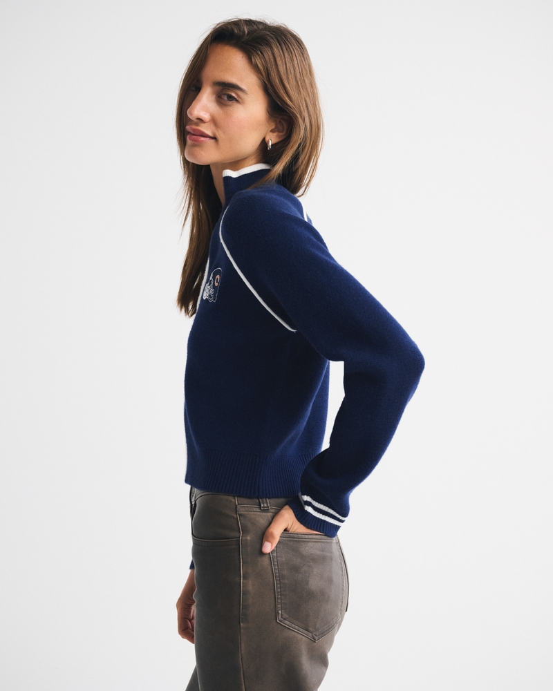 Chicago Bears Mockneck Zipper Cardigan