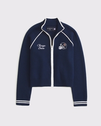 Chicago Bears Mockneck Zipper Cardigan