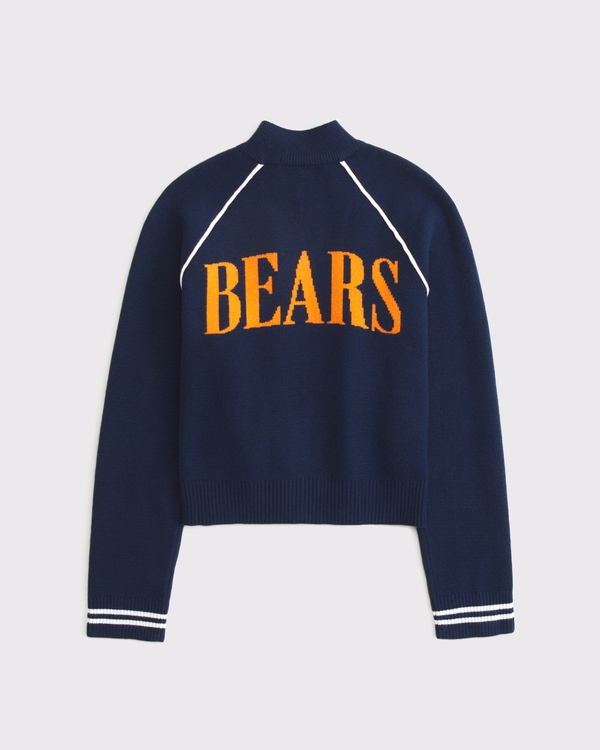 Women's Chicago Bears Mockneck Zipper Cardigan | Women's Tops