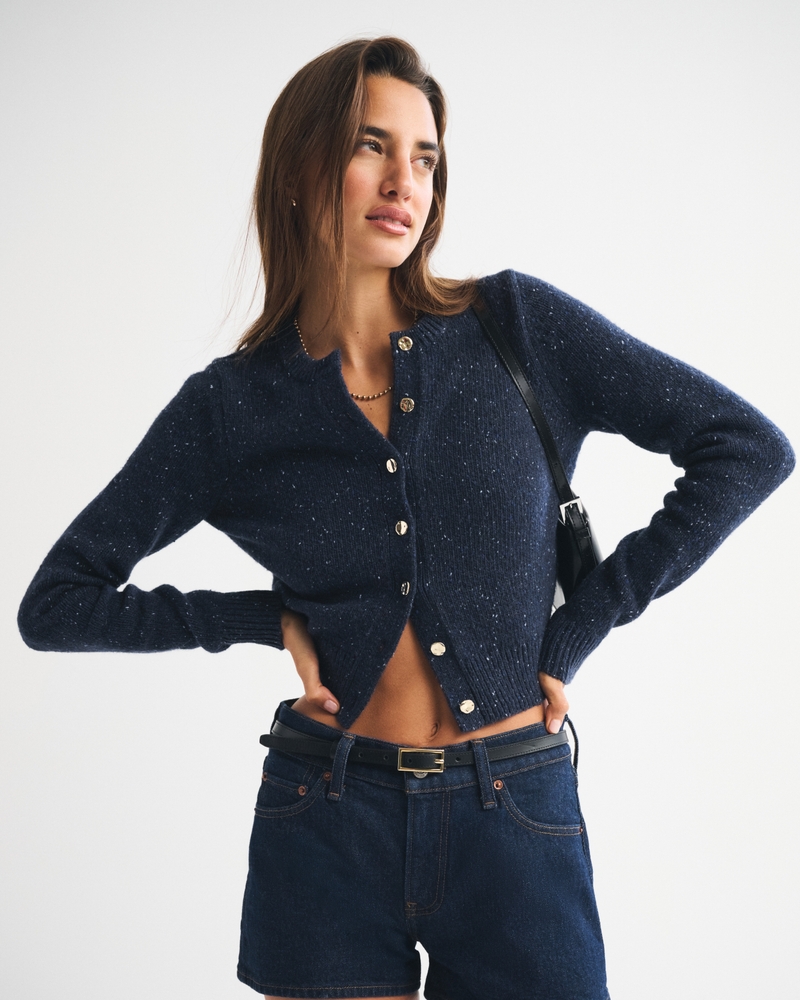 Shrunken Crew Cardigan