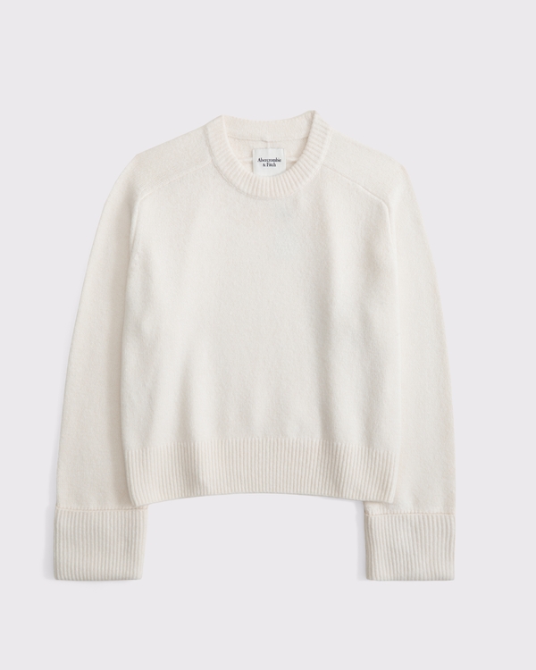 The A&F Madeline Crew Sweater, Cream view 1