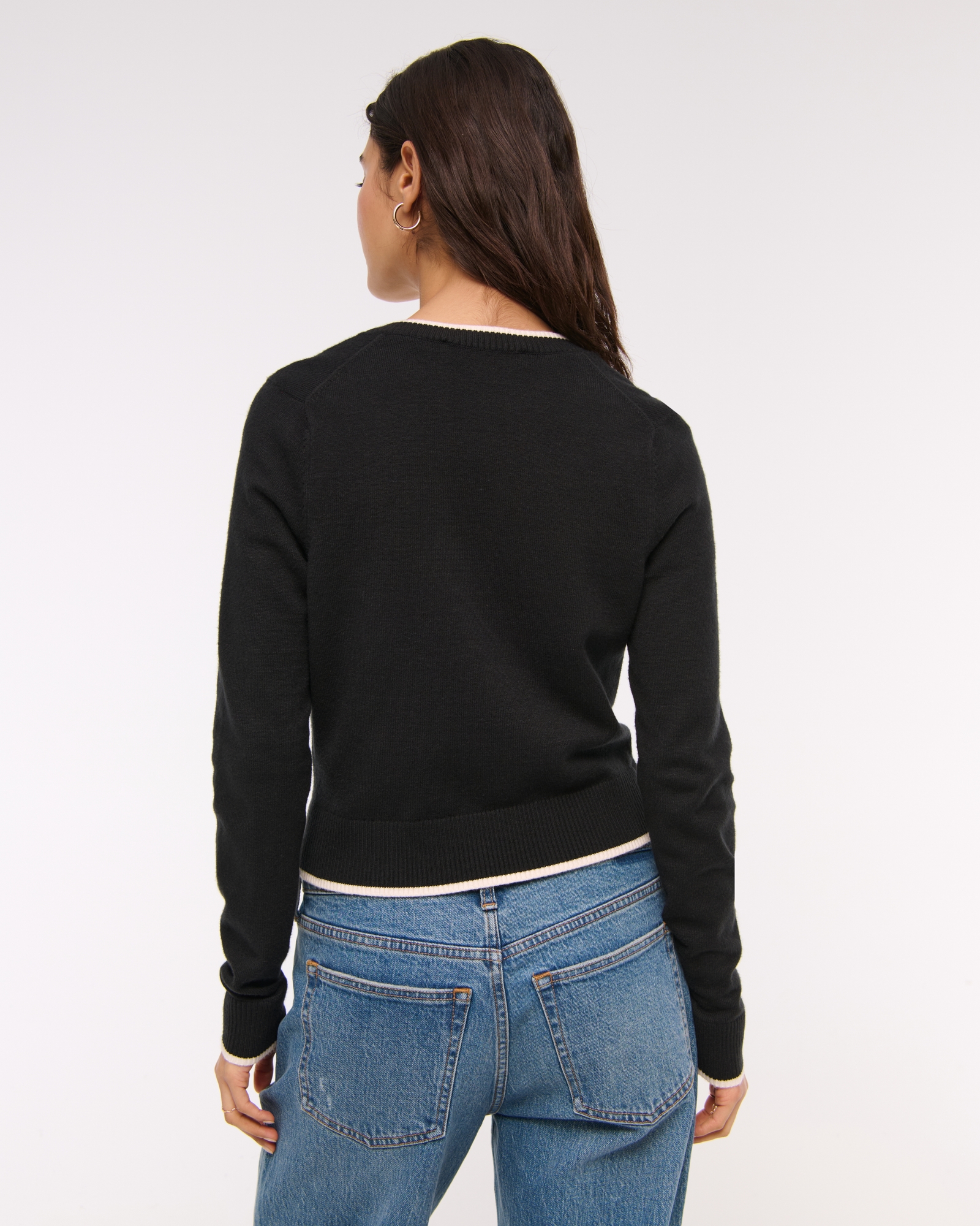 LuxeLoft Shrunken Crew Cardigan