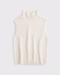 Mockneck Wool-Blend Sweater Shell Top