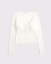 Bra-Free Twist Sweater